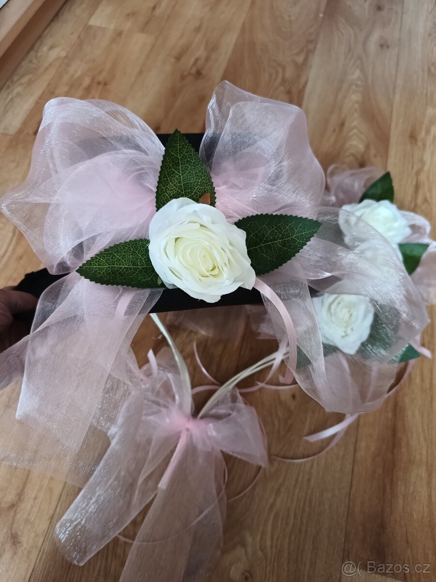 Svatební výzdoba na auta- - 5