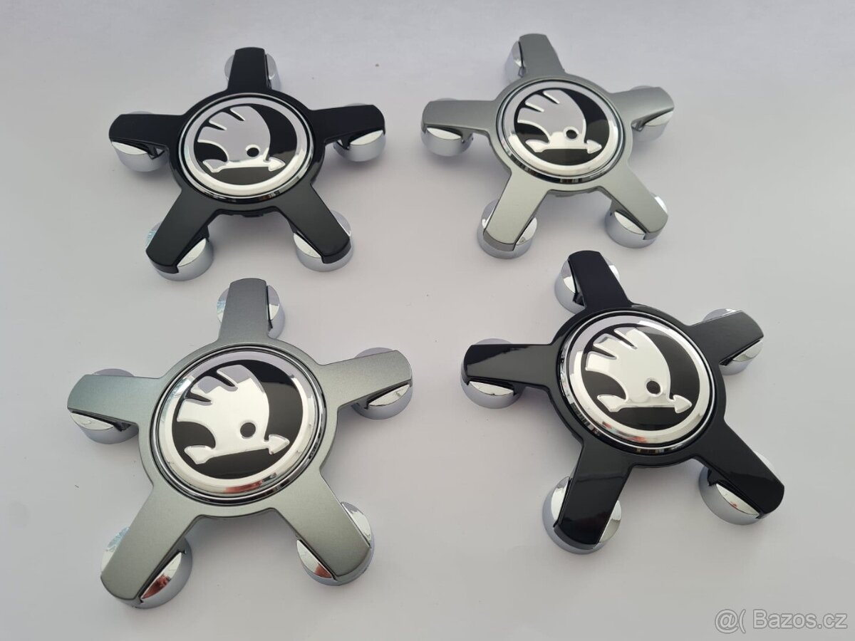 Stredové krytky - pukličky kolies ŠKODA / VRS - 5