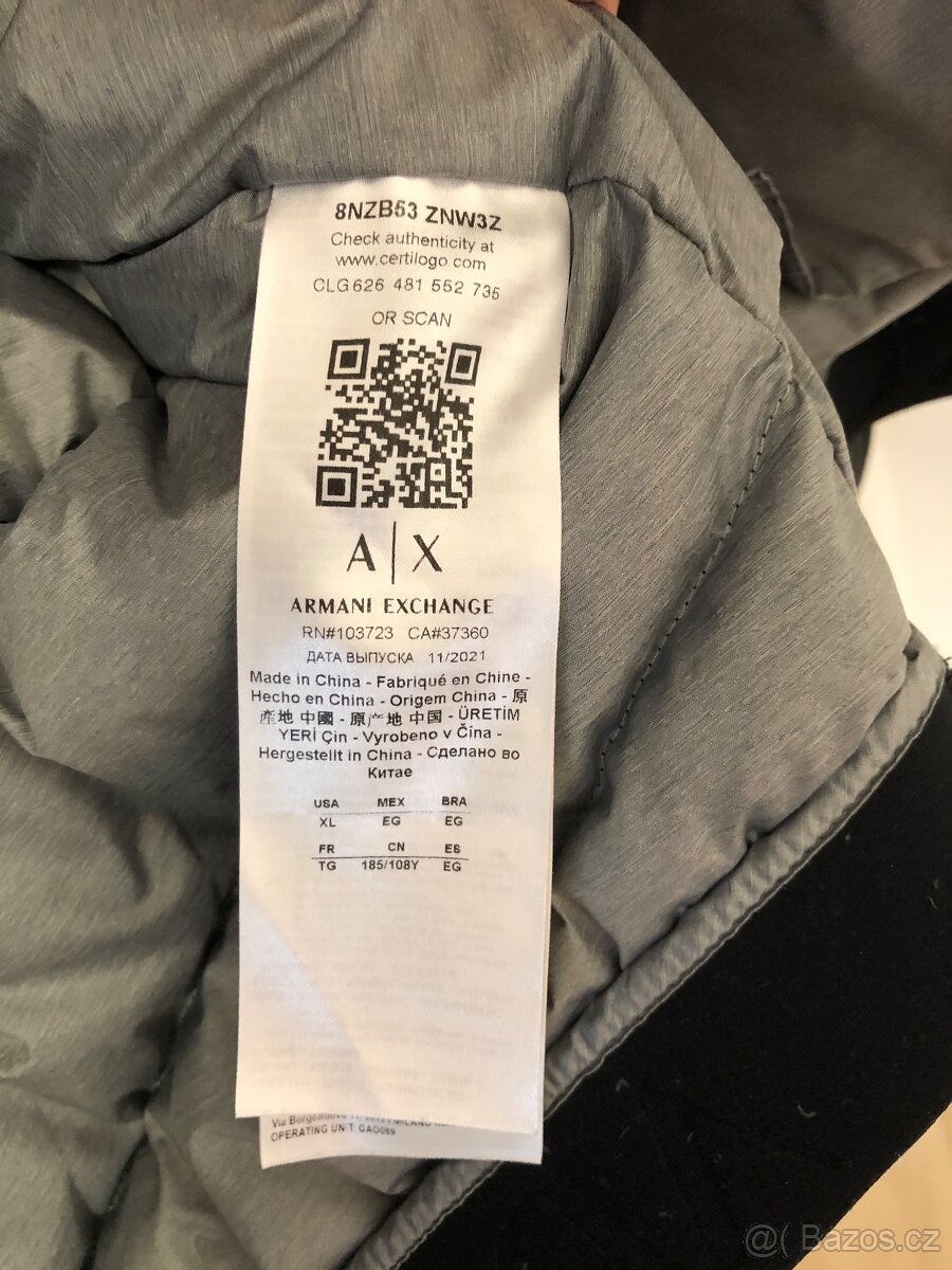 ARMANI EXCHANGE pánská zimní bunda XL - 5