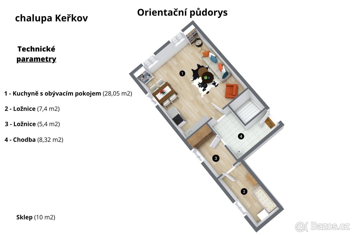 Prodej chalupy, 694 m2, Přibyslav - Keřkov - 5