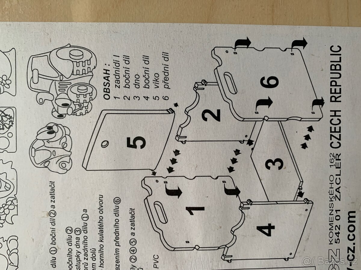 Nový dřevěný koš / box na hračky - 5