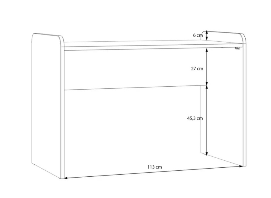Psací stůl barvy dubu - 5