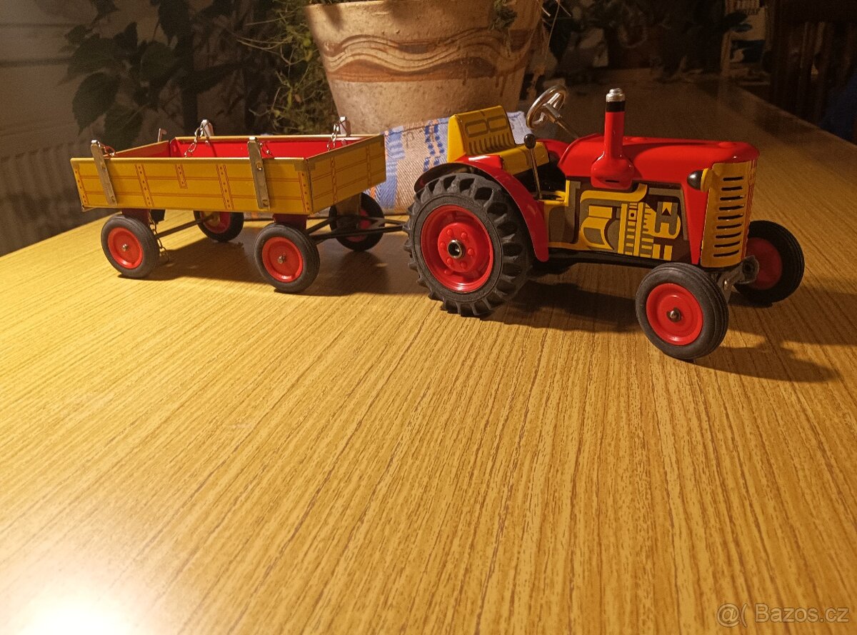 Traktor s valníkem červený - Kovap / KOVAP Red Tractor - 5