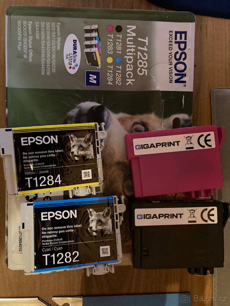 Prodám tiskárnu Epson Stylus SX420W+ náplně T1285 - 5