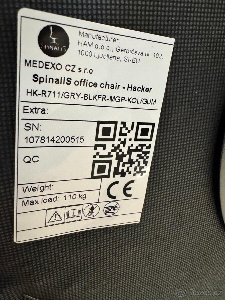 Kancelářská židle Spinalis Hacker - 5