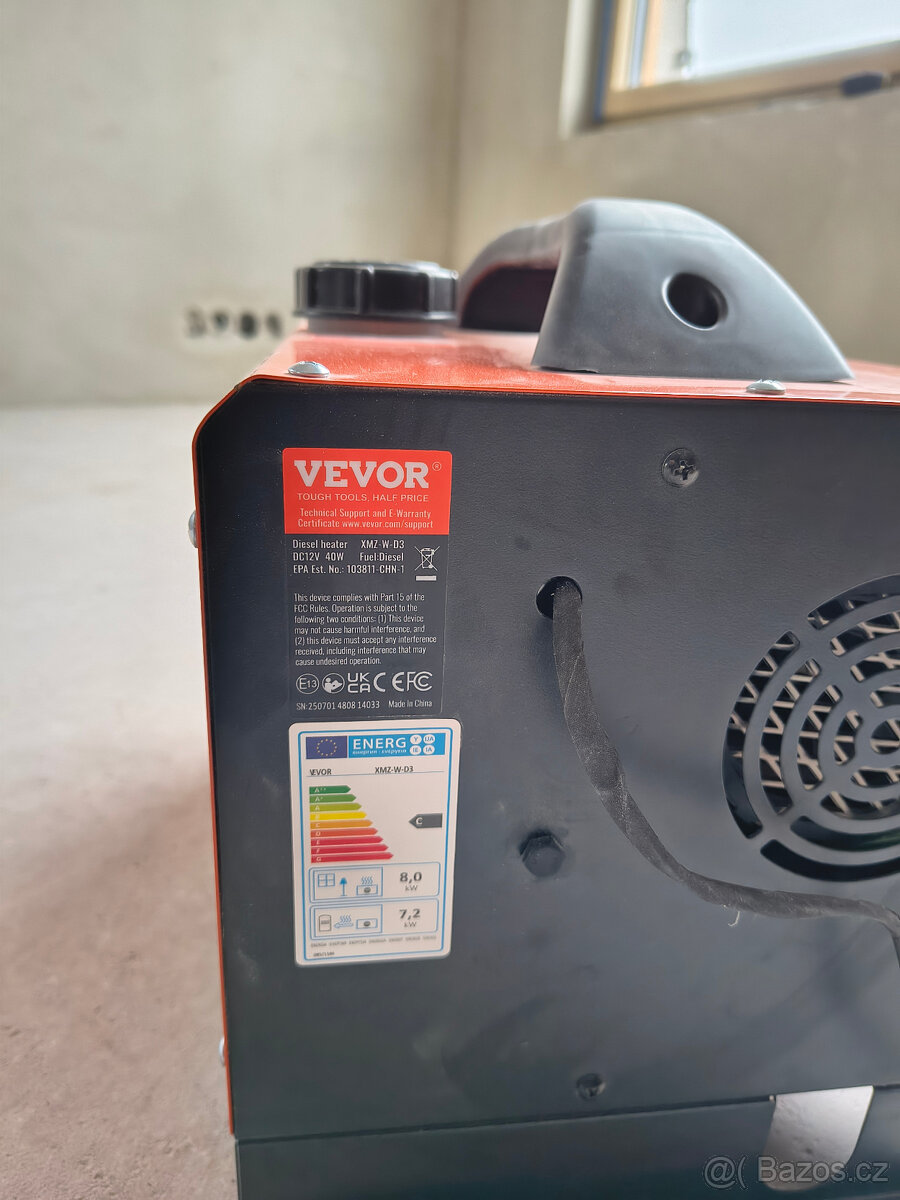 NAFTOVÉ TOPENÍ VEVOR 5-8kW - 5