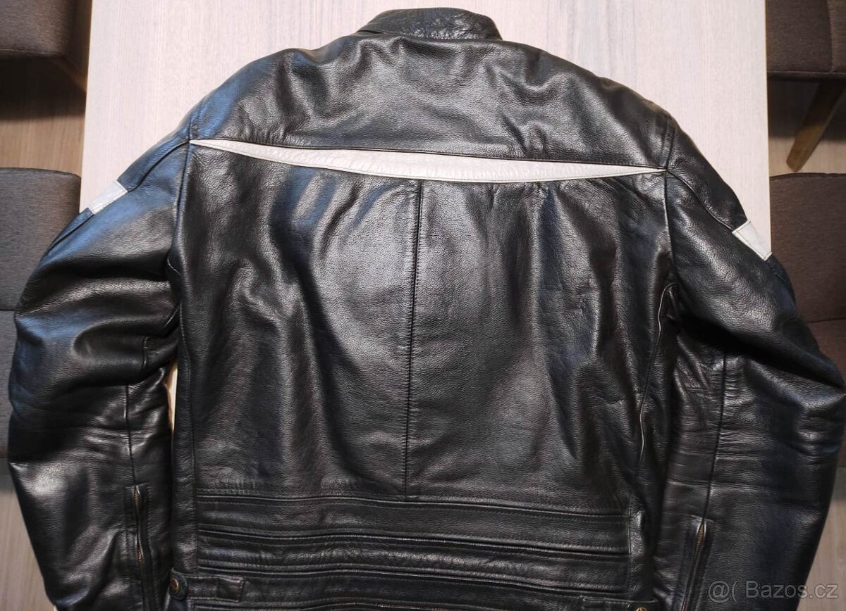Kožená bunda s chrániči loktů a ramen vel. L - 5