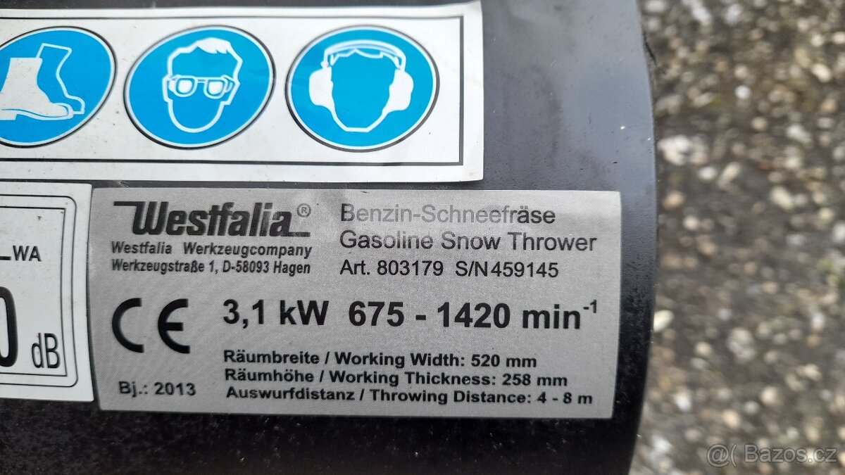 Sněžná fréza Westfalia Germany - 5