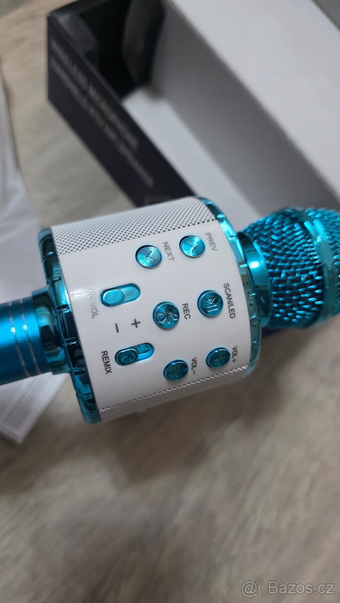 Bezdrátový karaoke mikrofon – Bluetooth, LED efekty, - 5