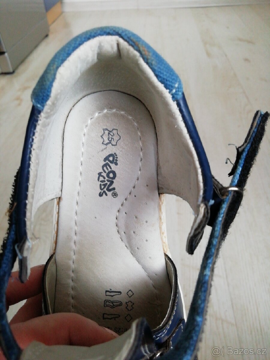 Kožené sandálky Peon Kids vel 24 - 5