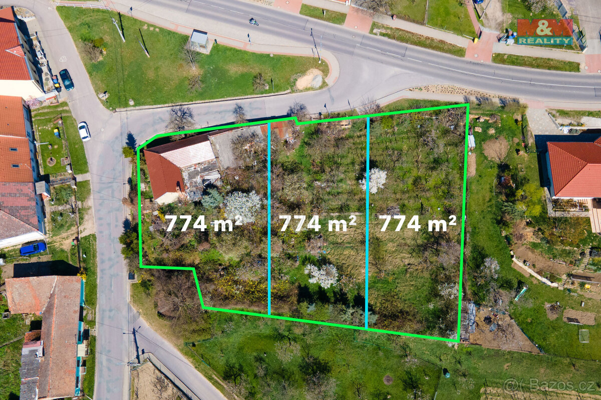 Prodej pozemku k bydlení, 2322 m², Dyje - 5