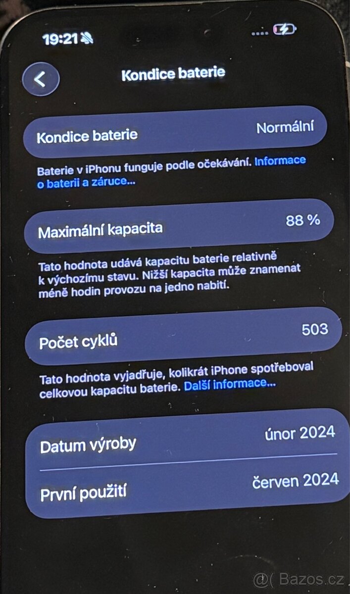 Apple iPhone 15 pro Titan Kondice 88% - 5