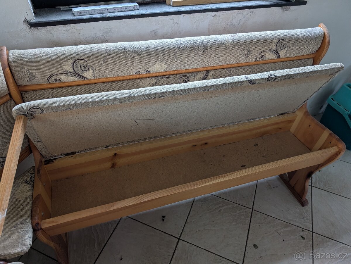 Rohový jídelní kout z masivu - 5