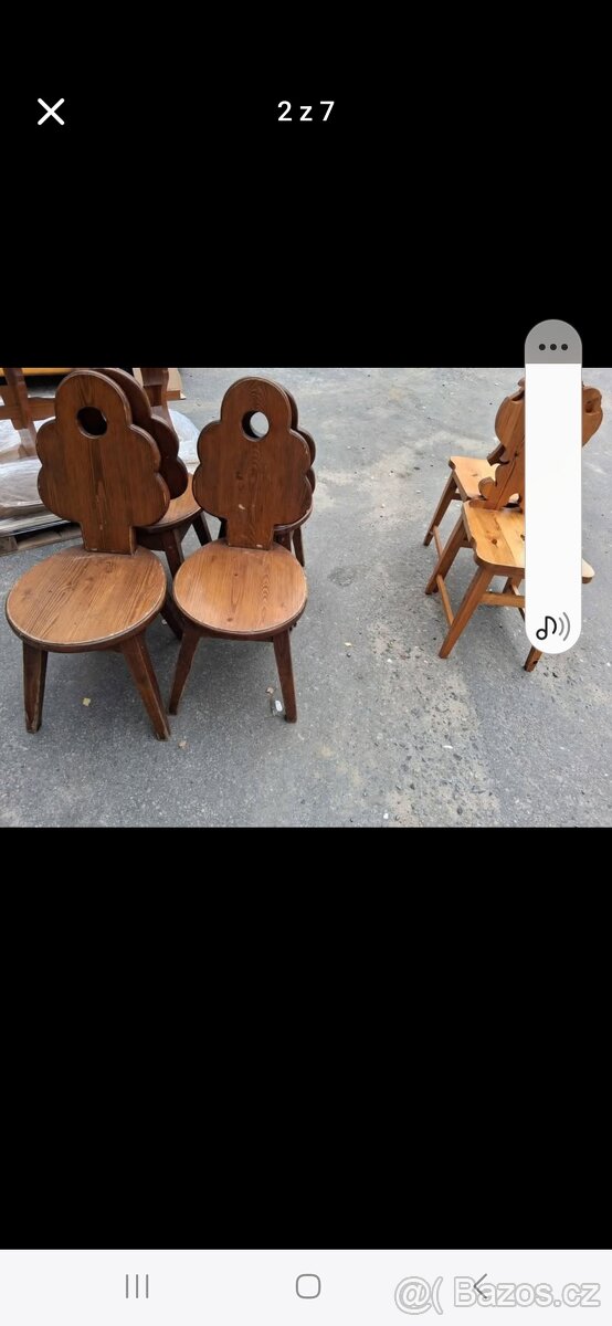 Prodam dreveny stul+6 zidli - 5