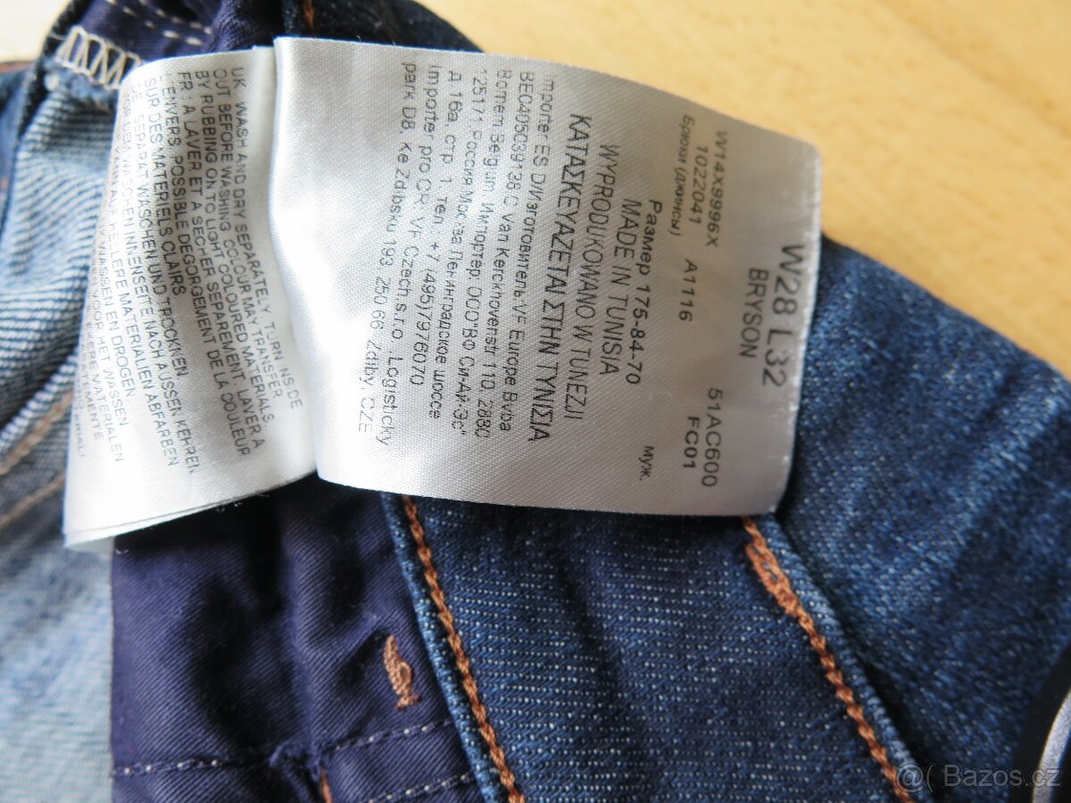 džíny WRANGLER Bryson vel. W28L32-nošené 4x - 5