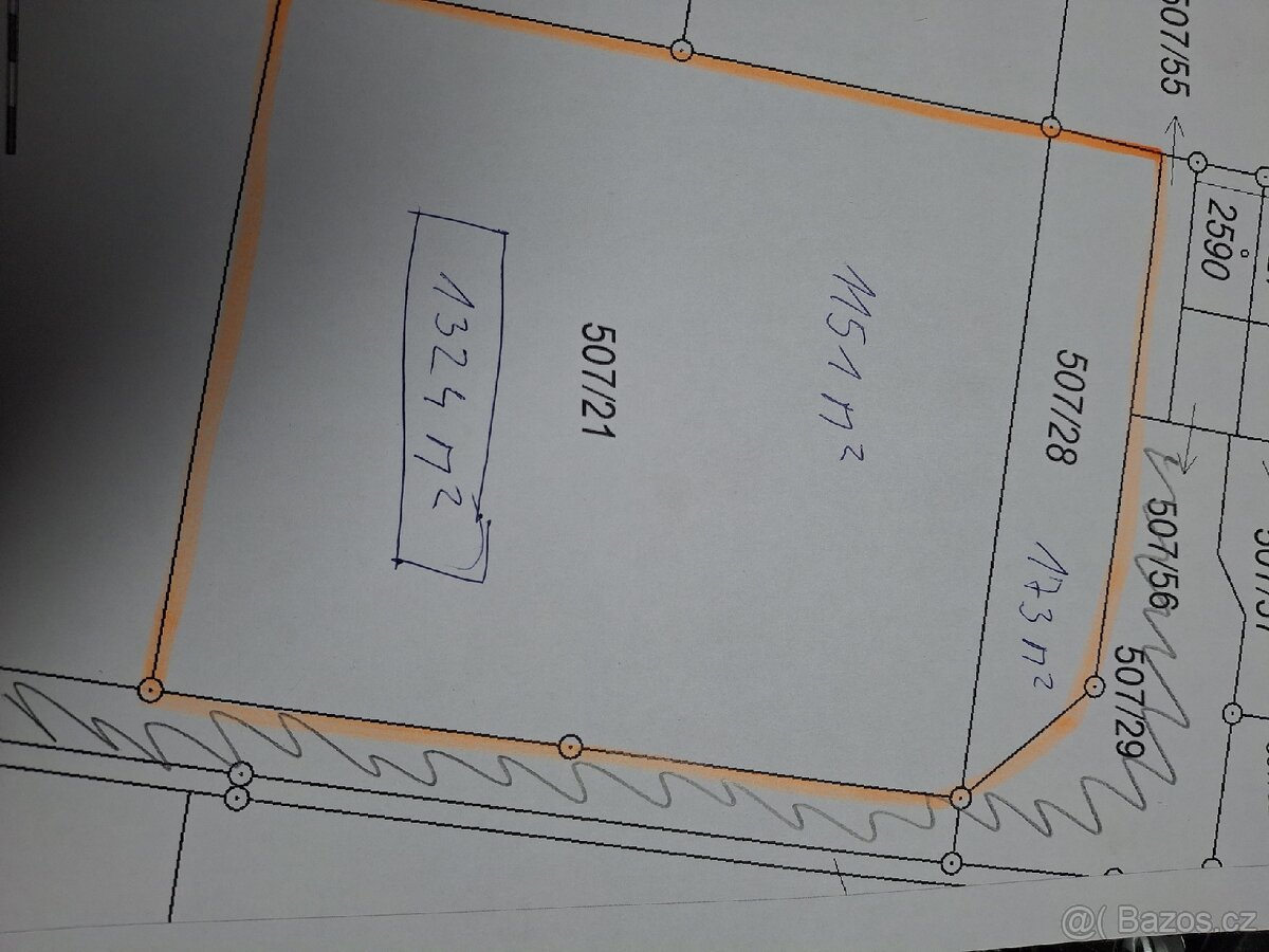 Prodej stavebního pozemku Blatná, možno 2 parcely - 5