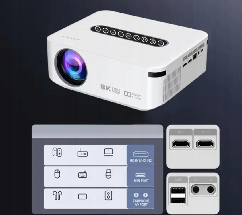 LED Projektor LED Heely / podpora 8K / Android / WiFi - 5