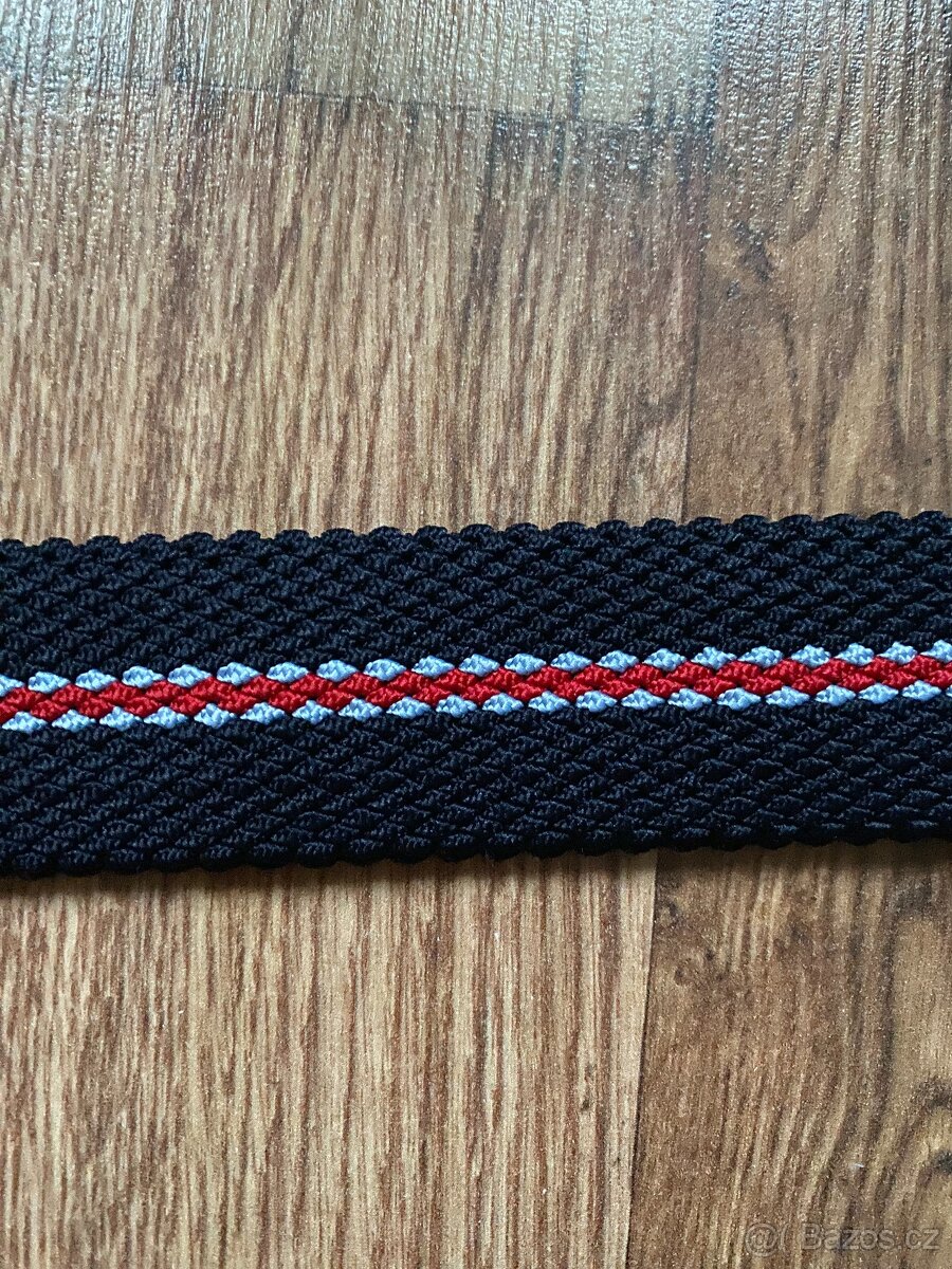 Nový pánský pružný opasek BANDI - modrý se světl. pruhy -S/M - 5