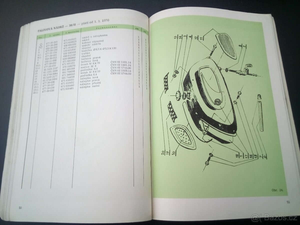 čZ sport 125, sport 175-seznam náhradních dílů1971 barevný - 5