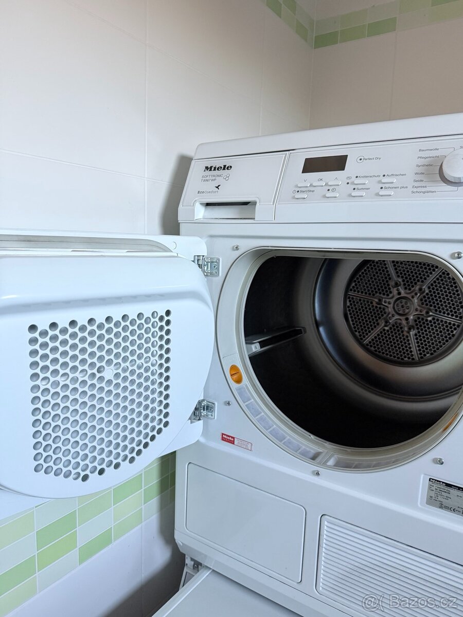 Prodám pračku a sušičku Miele W3985/T8967WP-věž - 5