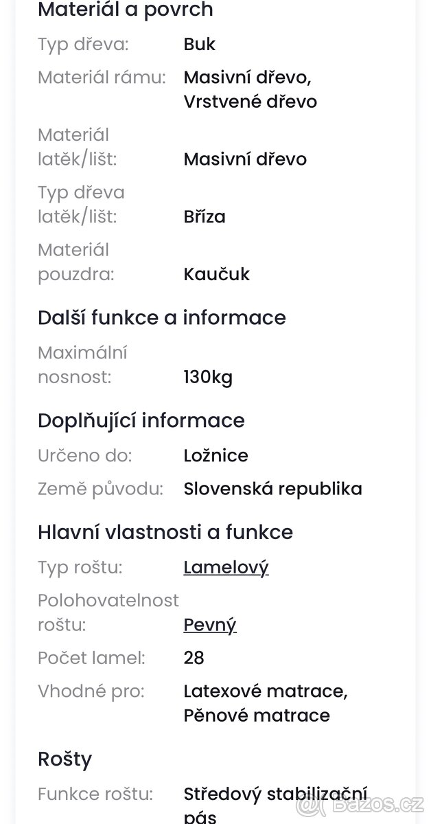 Lamelové rošty 80x200 2ks - 5