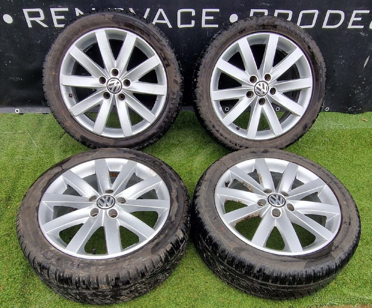 5x112 R17 Volkswagen golf 6 +❄️ zimní pneu POUŽITÝ STAV - 5