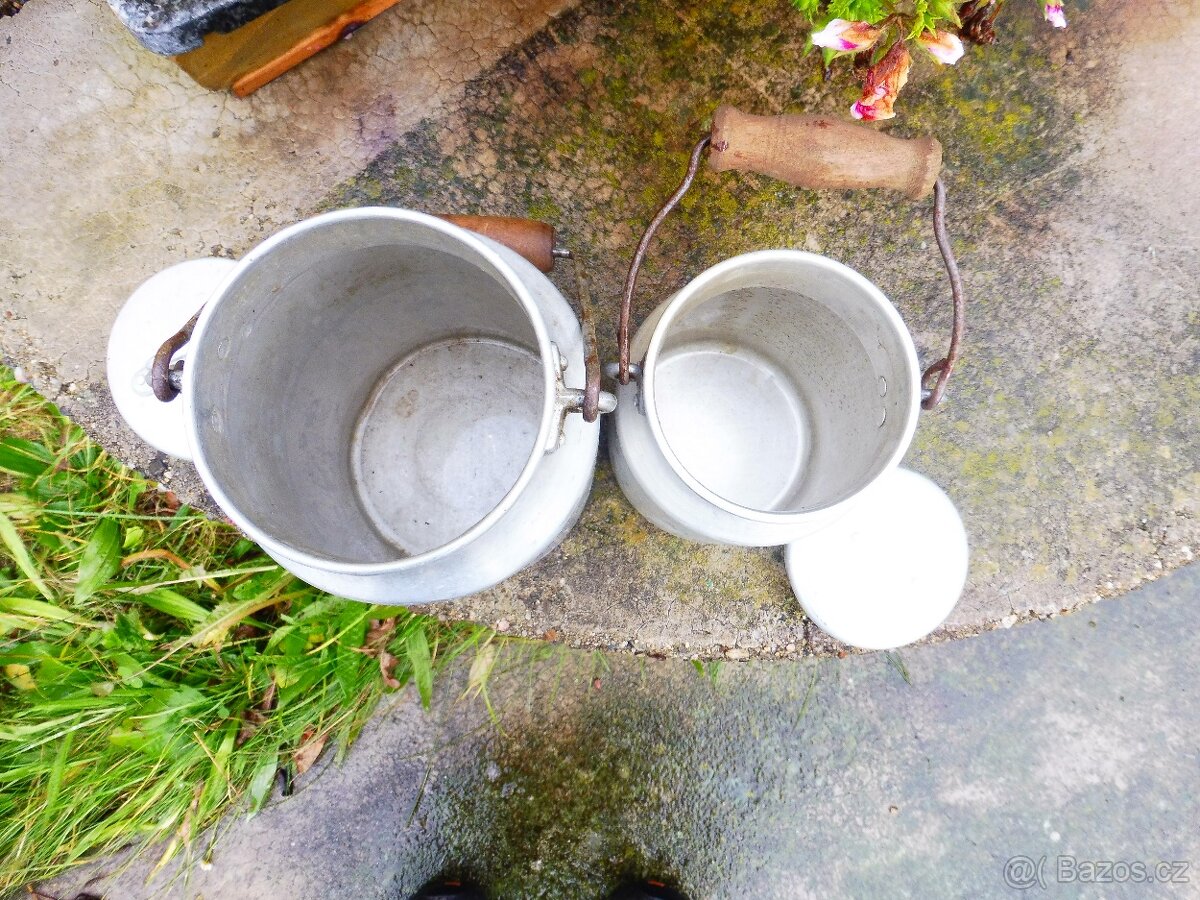 Zabíjačkový hrnec a 2x hliníková bandaska - 5