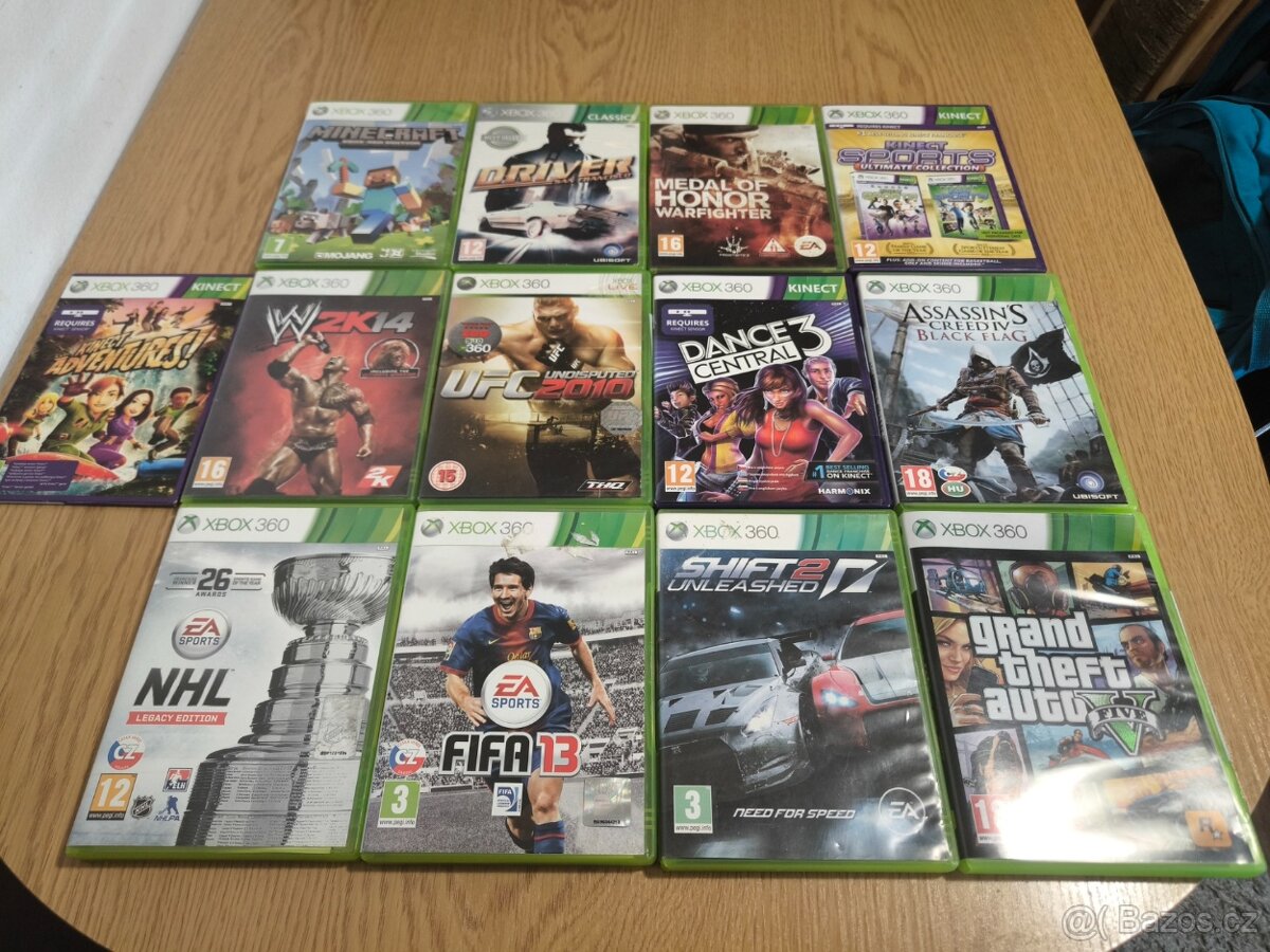 Xbox 360 + kínect + 2x bezdrátový ovladač+GTA 5 - 5