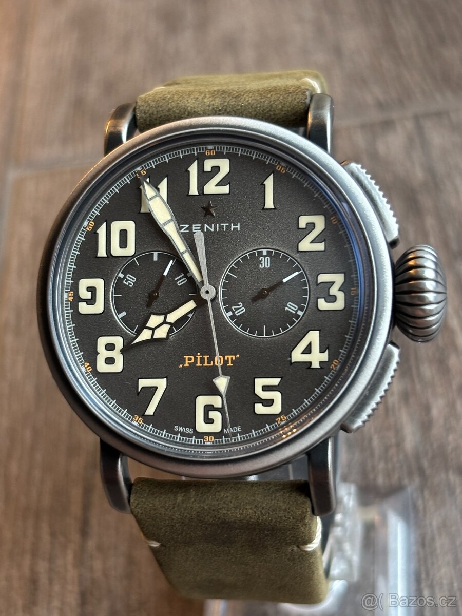 original hodinky ZENITH PILOT TON-UP TYPE 20 nové - 5