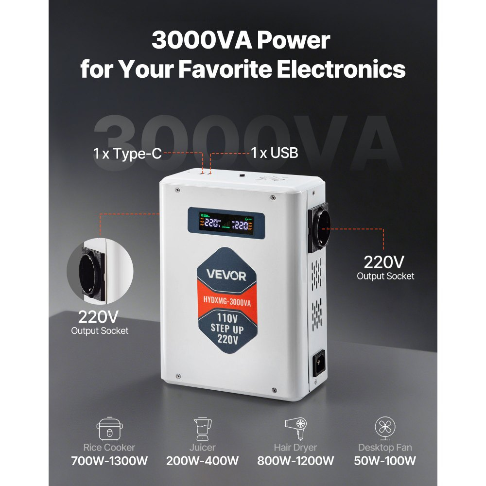 Zvyšující měnič napětí - 110V na 220V - 5