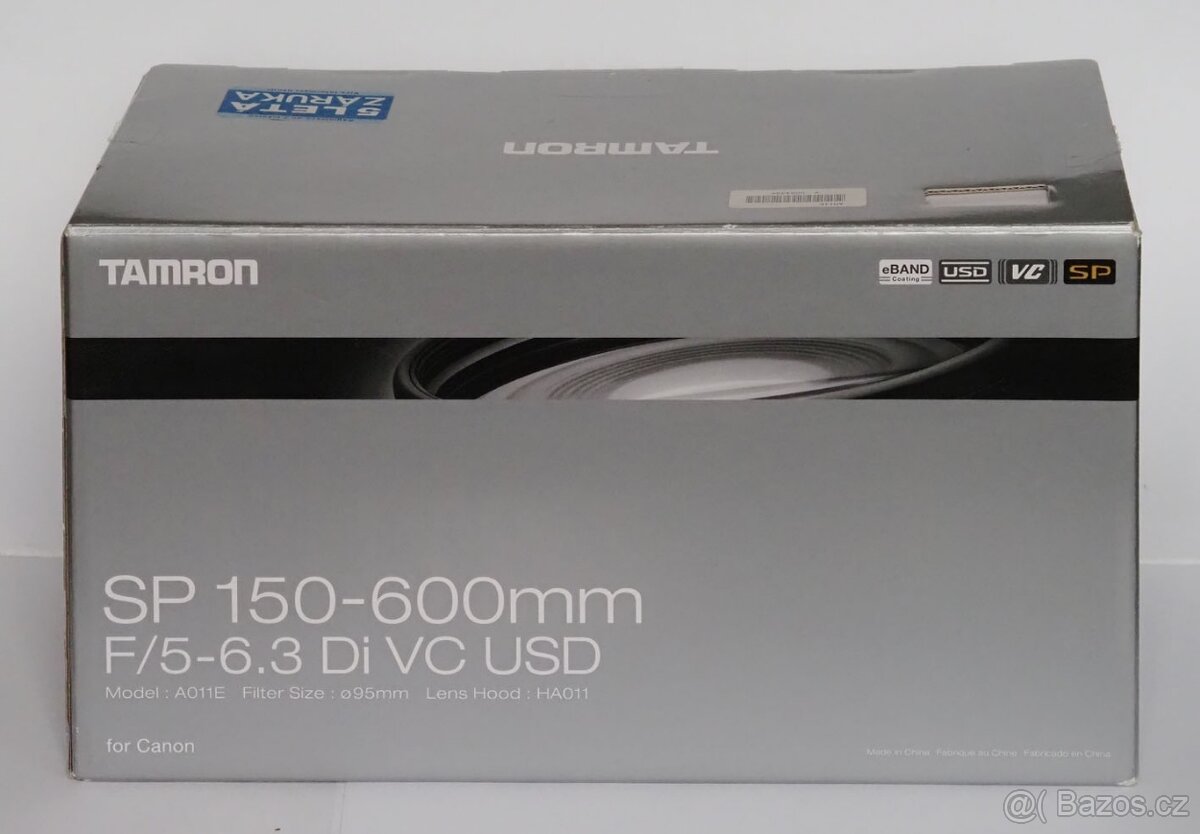 Objektiv pro Canon EF Tamron SP 150-600mm F 5-6,3 Di VC USD - 5