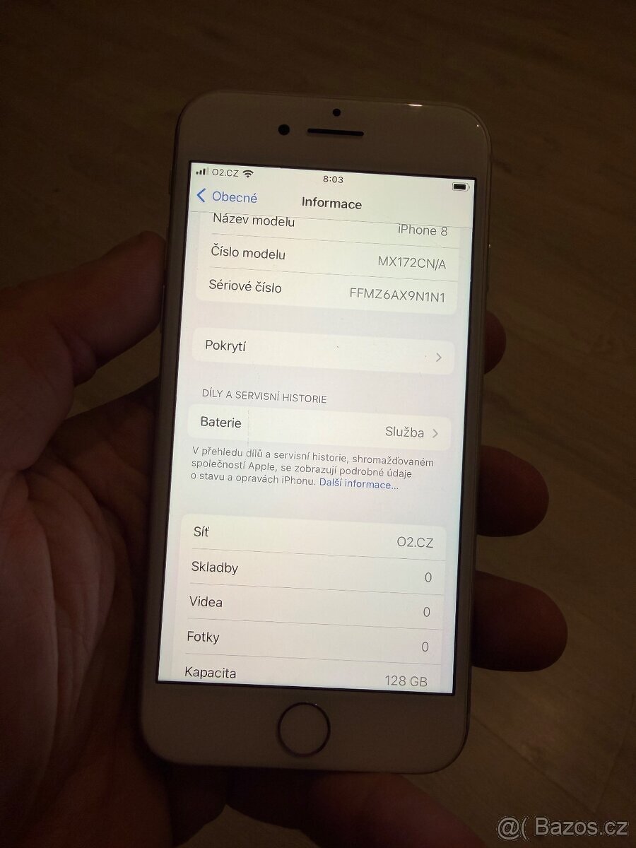 Apple iPhone 8 128gb Silver,Jako nový. - 5
