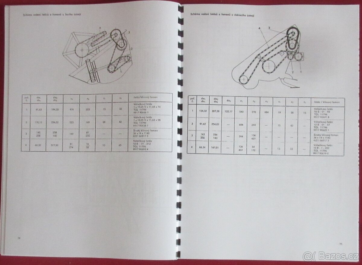 Kombajn E 514 návod + kat. dílů + katalog dílů motor IFA - 5