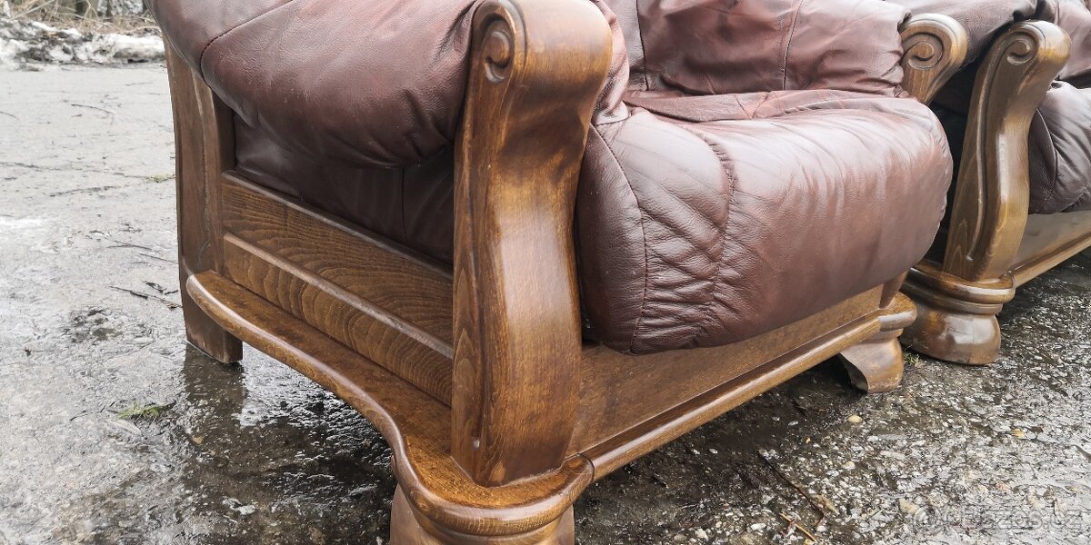 Kožená sedací souprava 3+1+1 - 5