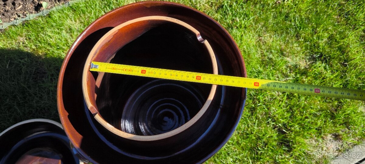 Keramický zelák s víkem, 20 l - 5