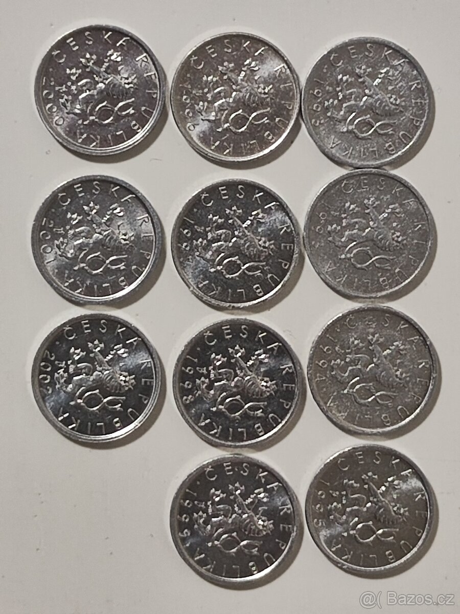 ČESKÉ HALÉŘE 1993 - 2007, 35 Ks - ročníková sada - 5