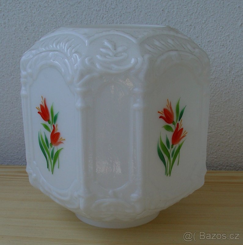 Petrolejová lampa - originál stínítko 19. stol - 5