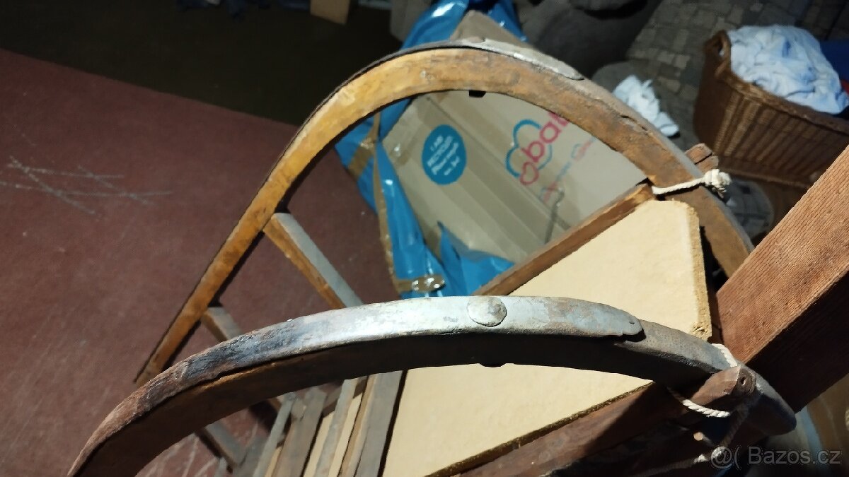 Retro sáňky k renovaci (ČTĚTE POPIS, PROSÍM) - 5