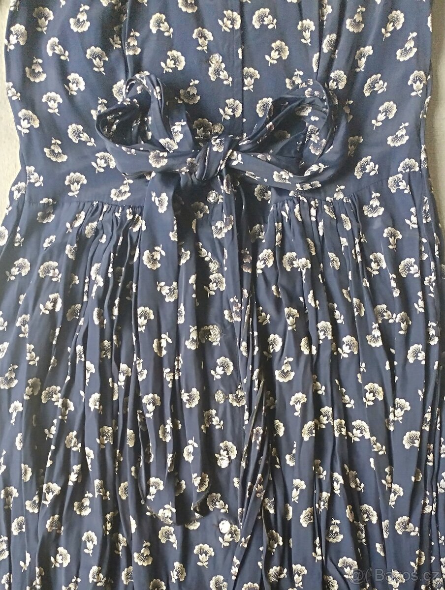 Letní šaty dlouhé kytičkované s rukávkem - 5