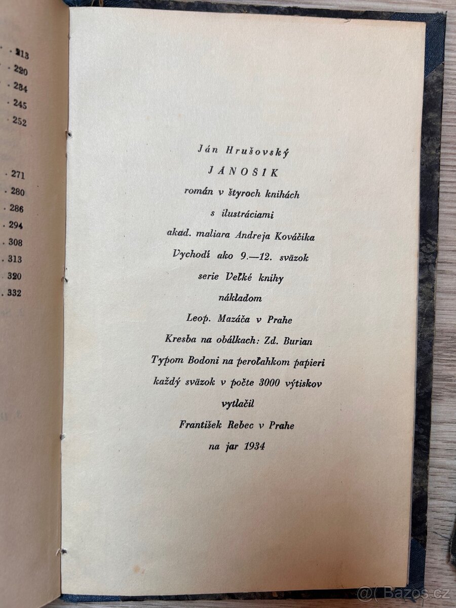 Jánošík - knihy 1-4. díl - vydáni 1934 - 5
