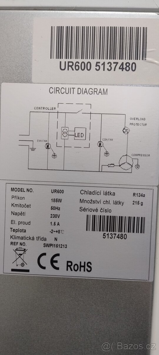 Lednice- chlaďák NORDline UR 600 - 5