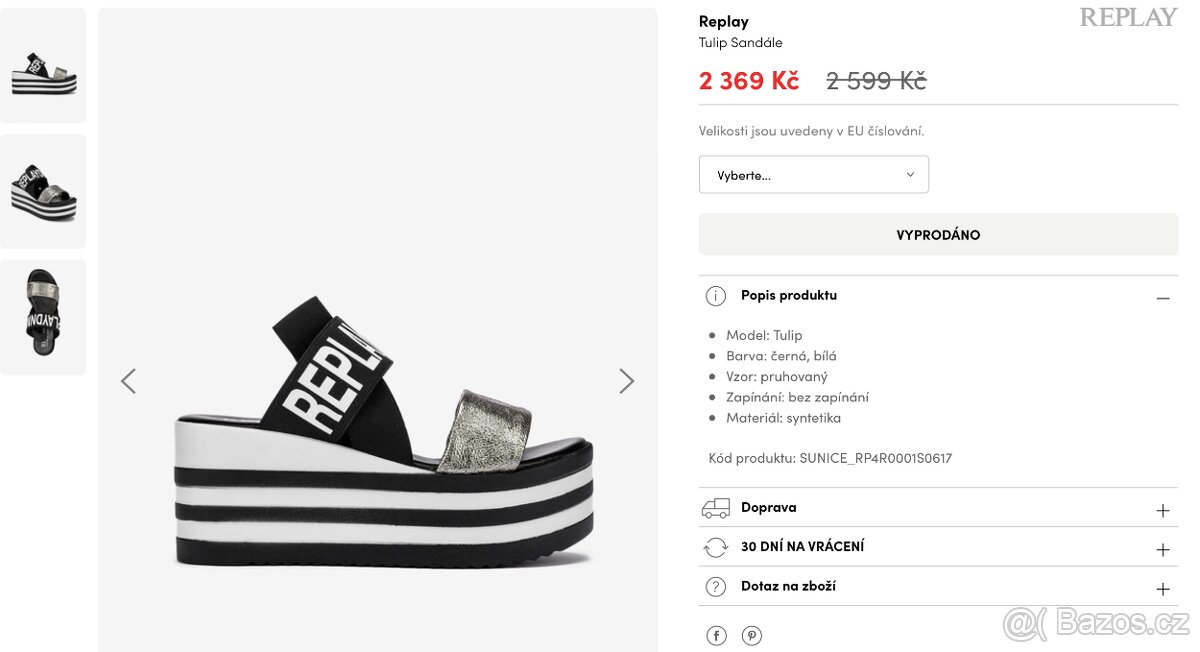 NOVÉ sandále Replay, vel. 40 - 5