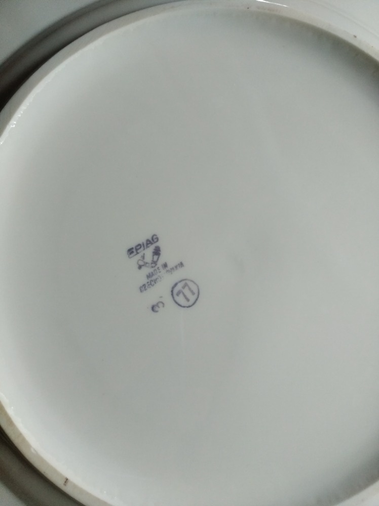 Starý porcelánový talíř Tři Grácie - 5