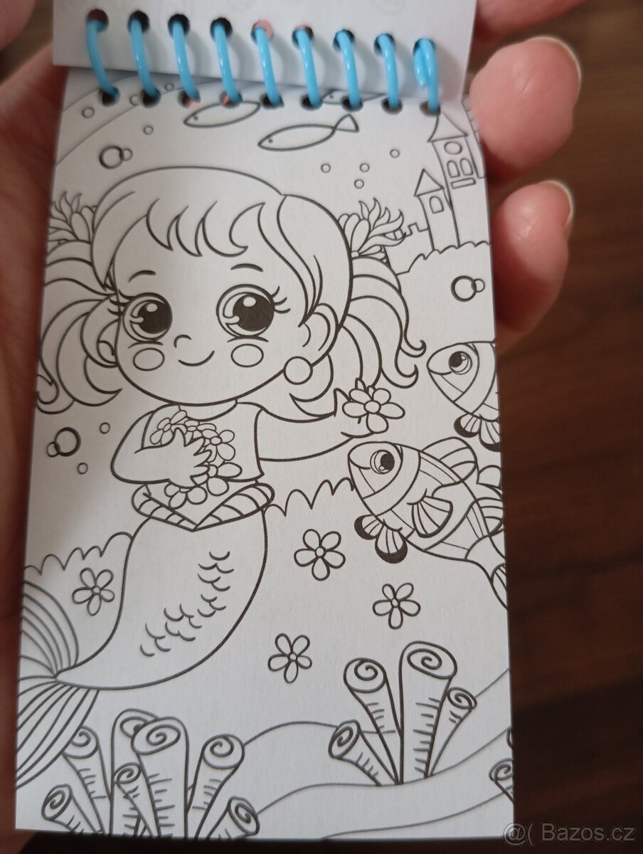 Dětská dívčí sada - deníčky, omalovánky pastelky - 5