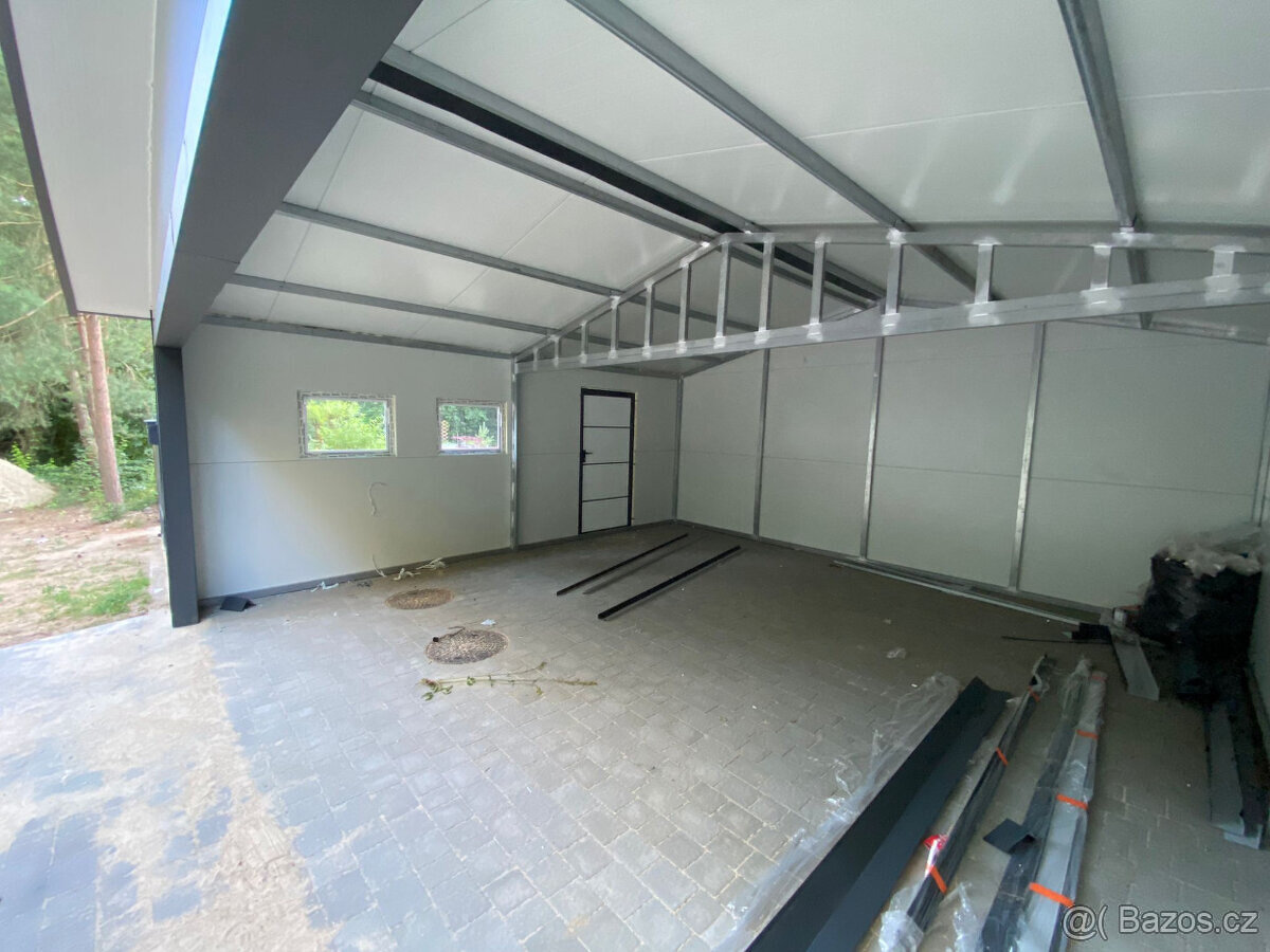Garáž ze sendvičových panelů 6x6 - 5