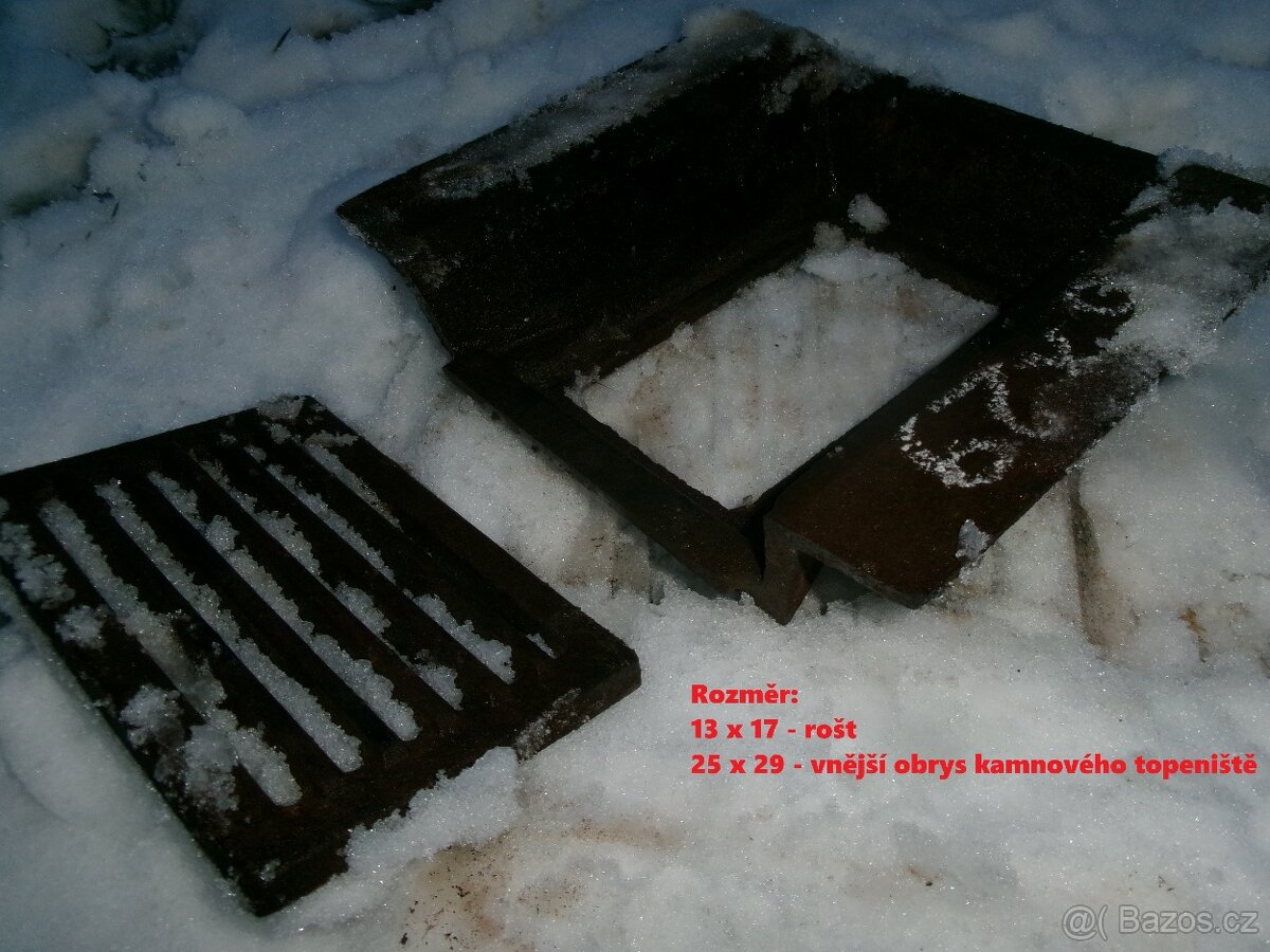 prodám různá stará kamnová dvířka, litinová kamínka bubínek, - 5