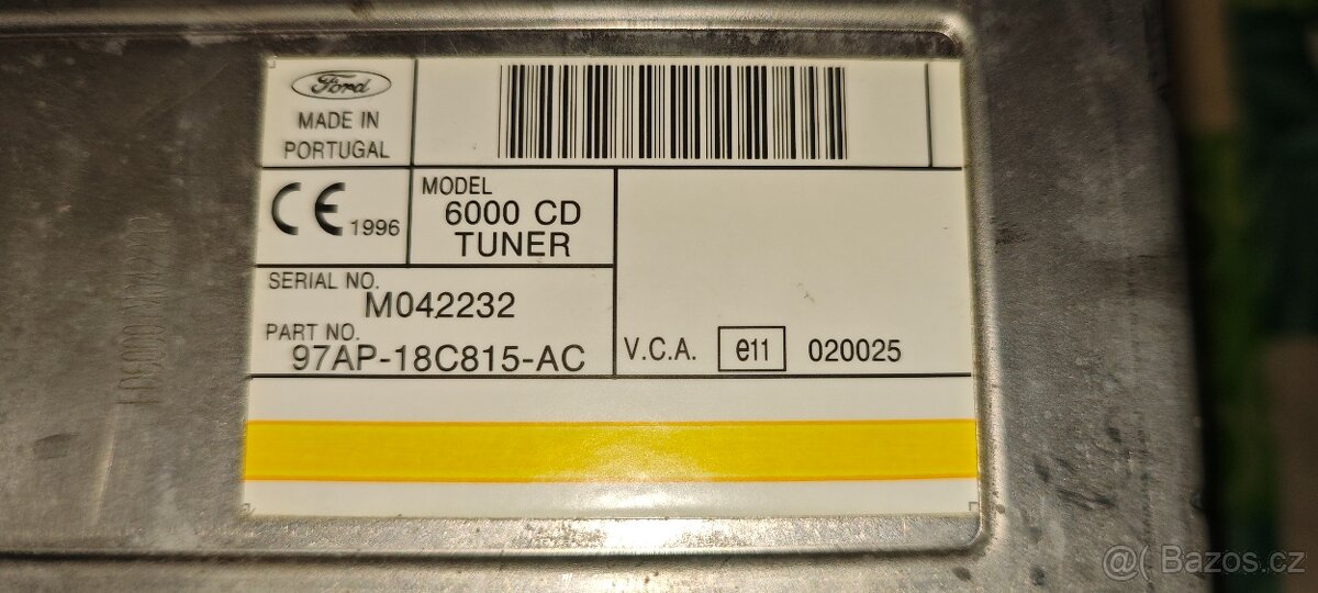 Originální autorádio Ford 6000CD RDS EON - 5