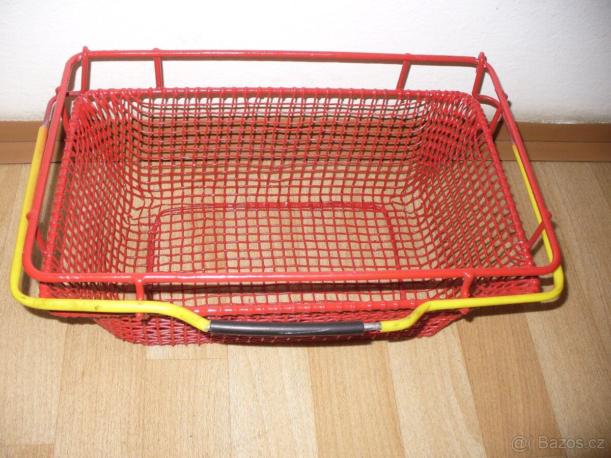 retro nákupní košík červený - 5