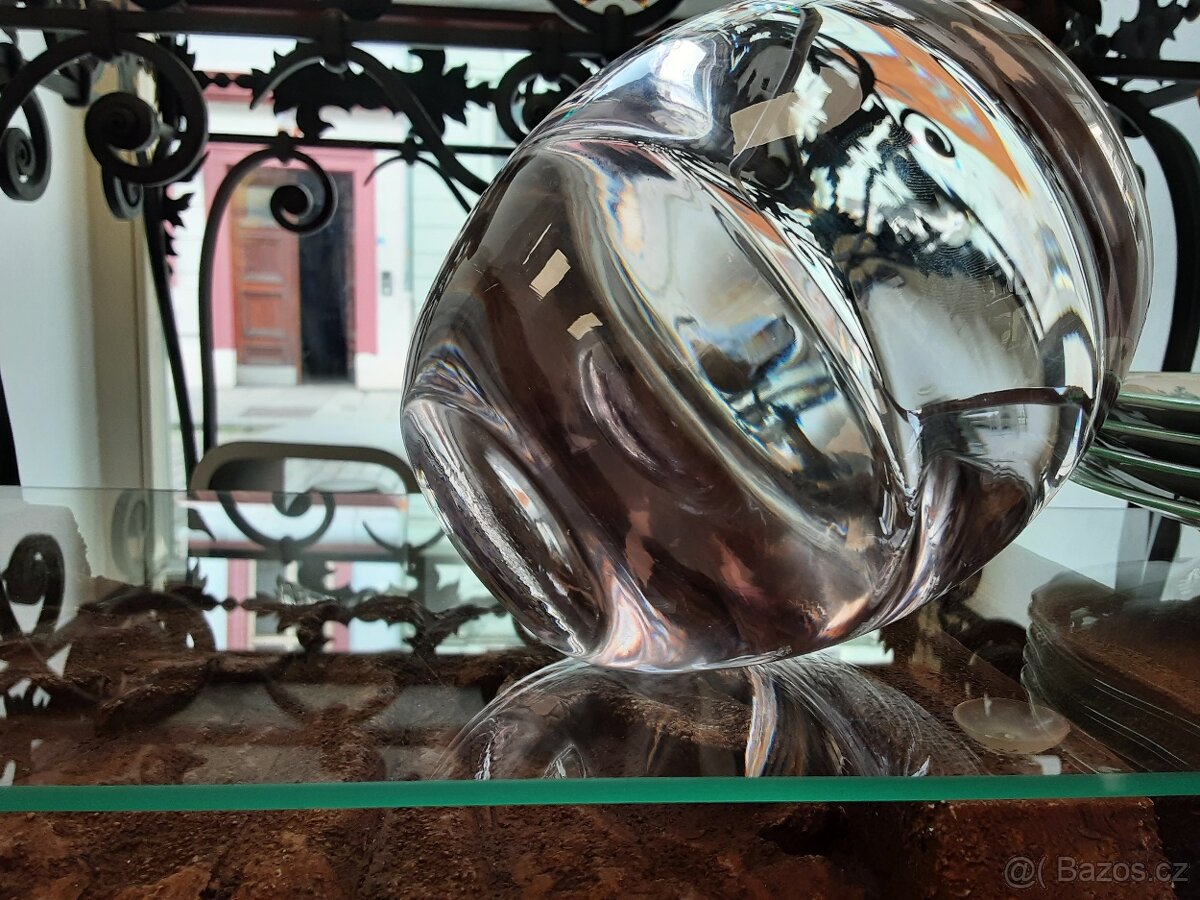 Krásná masivní váza styl Moser - 5