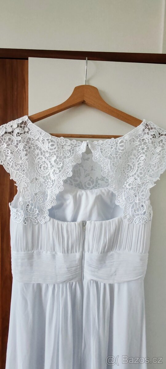 Bílé svatební šaty velikost 34 - 5